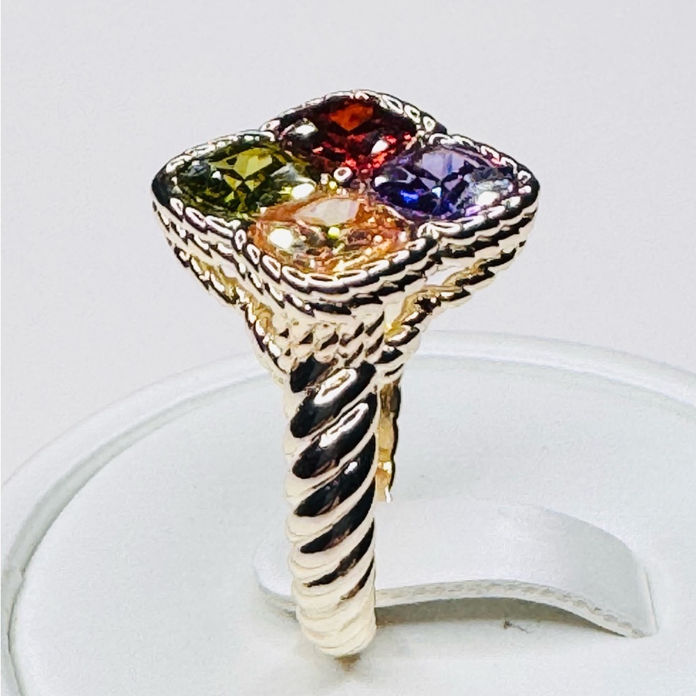 Multicolor Gemstone Statement Ring - Picture 3 of 4